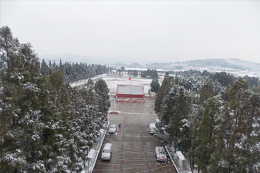 校园雪景